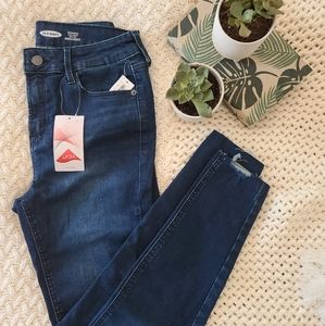 Old Navy raw hem skinny jeans